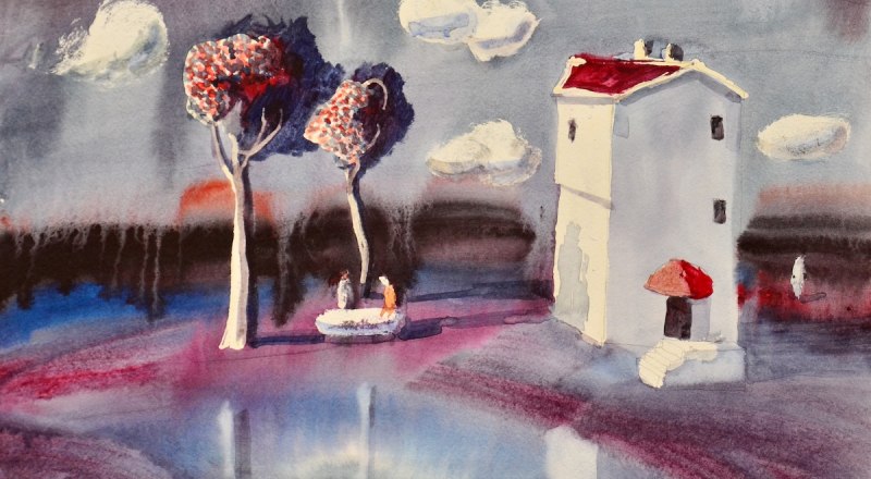 Акварель Виктора Бабанина.