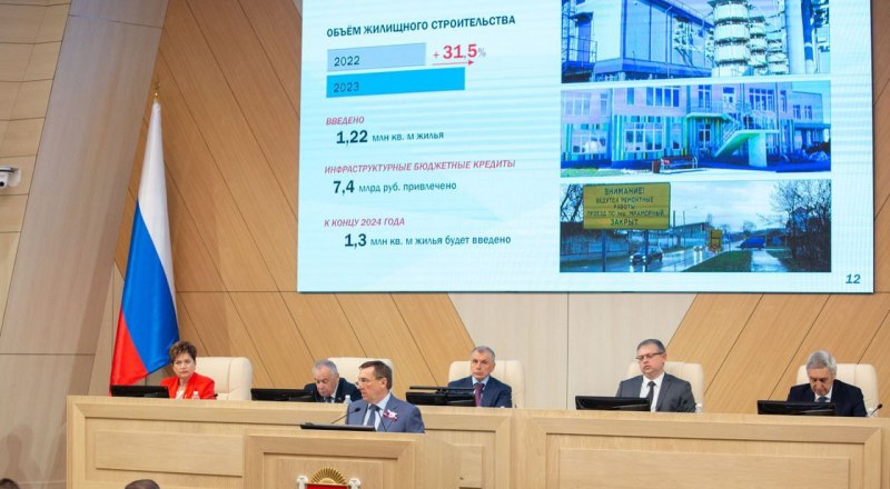С отчётом о работе правительства выступил председатель Совмина Юрий Гоцанюк.