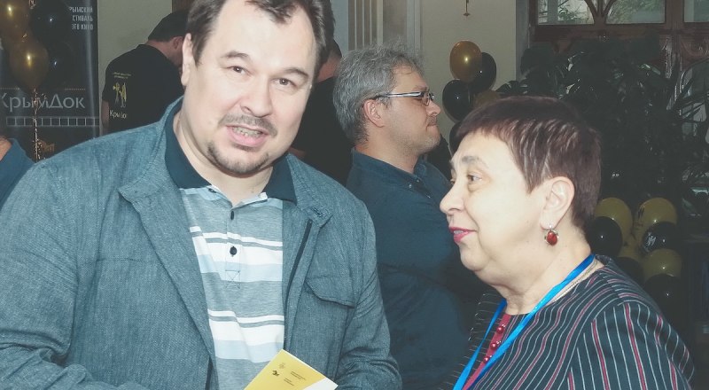 Московский режиссёр, оператор, неоднократный призёр «КрымДока» Владимир Самородов и Елена Куценко.