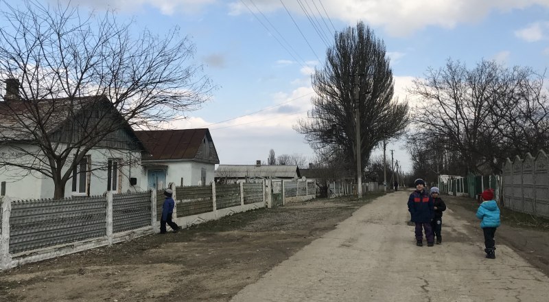 В селе Кринички, к счастью, на улицах резвятся дети.