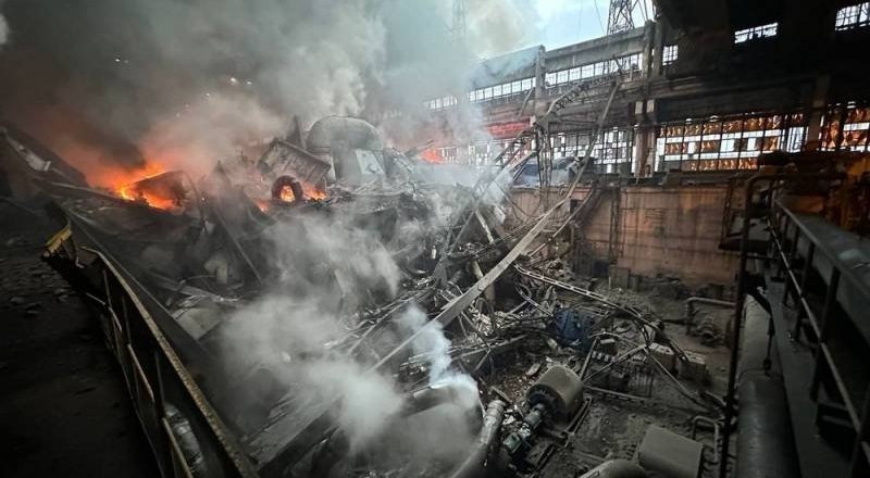 Последствия удара по одной из украинских ТЭС. Фото из открытых источников.