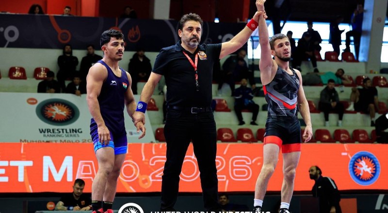 Проверку прошёл! Крымчанин Эмин Сефершаев одержал убедительную победу в рейтинговом турнире перед чемпионатом Европы по греко-римской борьбе. Фото United World wrestling. 