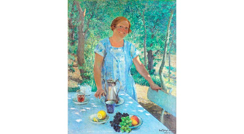 Игорь Грабарь. Портрет жены. Фоторепродукция Владимира Петрова.