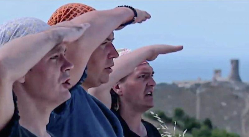 Алексей Шутов, Станислав Дужников и Андрей Бронников в фильме «Приключения в Тридесятом царстве».