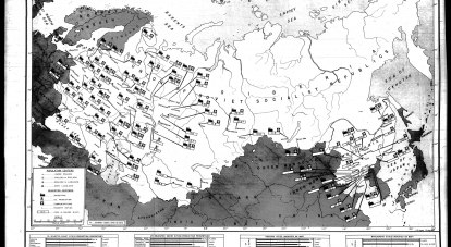 Карта атомных бомбардировок СССР и Манчжурии.