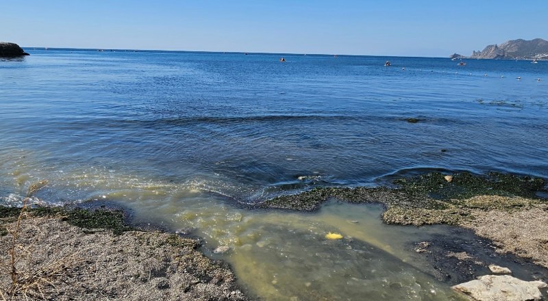 Вот такая река с неприятным запахом течёт в Судаке. Фото из социальной сети.