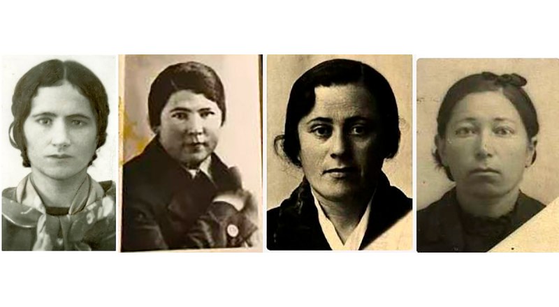 Хатидже Чапчакчи, Хатидже Ислямова, Хатидже Черкес и Хатидже Миналиева (слева направо). Фото из архива газеты и с портала Память народа.