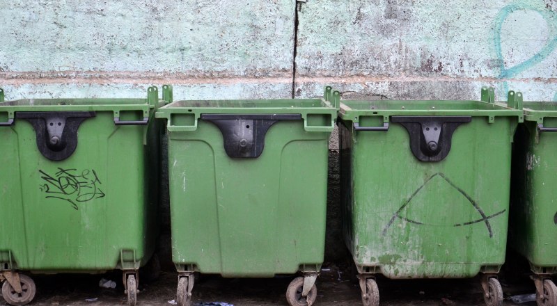 Размещать на контейнерных площадках древесно-кустарниковые отходы нельзя. Фото Александра Кадникова.