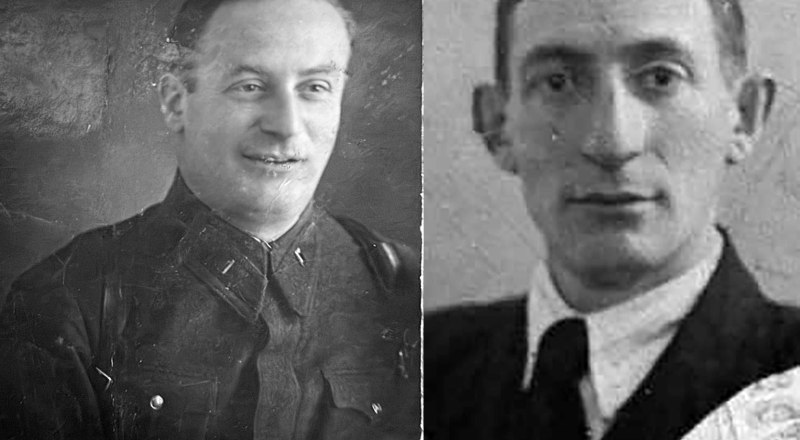 Лазарь и Идель Нун (слева направо) - братья-фронтовики. Фото из семейного архива читателей.