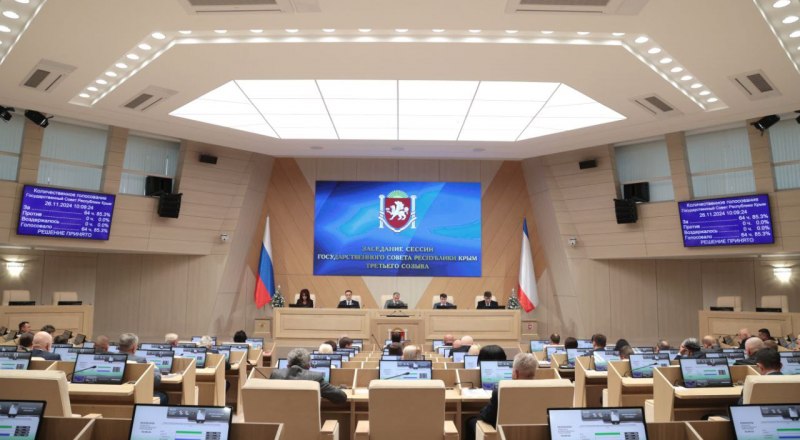 На пленарном заседании сессии Госсовета республики.