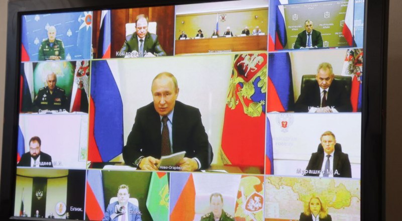 Во время заседания российского организационного комитета «Победа».