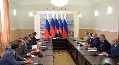 Заседание Совета безопасности с президентом РФ.