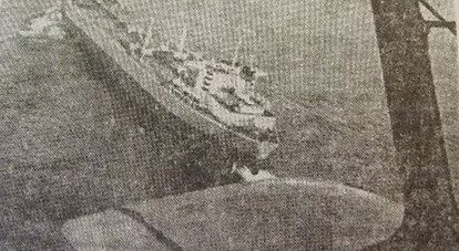 Супертанкер «Крым», снятый с риском для жизни. Вид с борта самолёта.