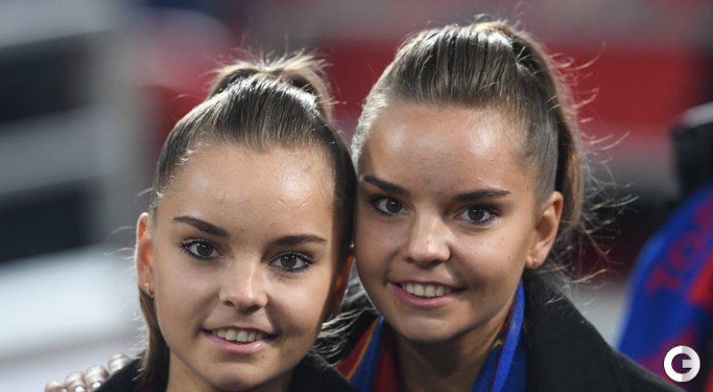 Сильнейшие художественные гимнастки мира сёстры-близнецы, заслуженные мастера спорта России Дина и Арина Аверины.