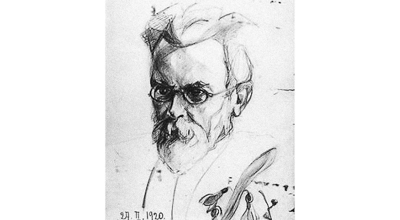 Крымский портрет В. И. Вернадского, выполненный рукой Н. В. Вернадской.