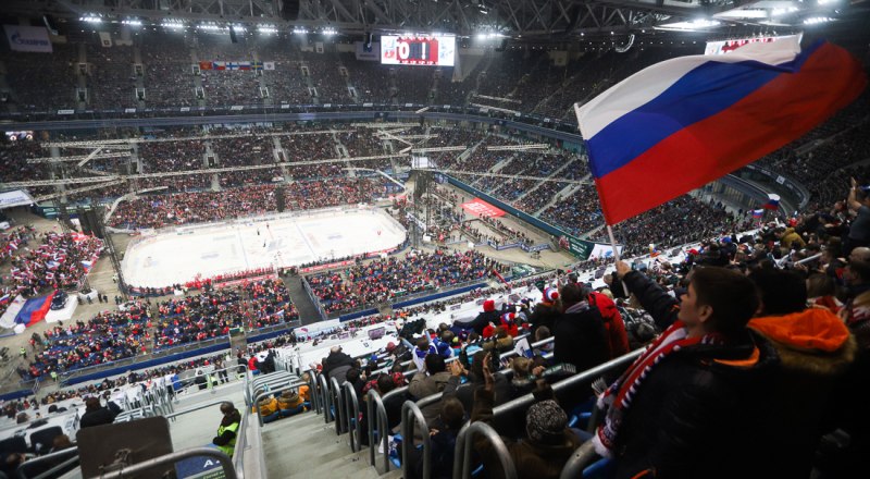 Вот такая она, Ледовая арена Санкт-Петербурга, на которой за матчем хоккеистов России и Финляндии наблюдали свыше 70 тысяч зрителей!
