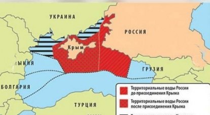 Карта «территориальных вод» Украины.