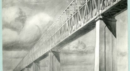 Так бы выглядел мост через Керченский пролив по проекту 1949 года. Фото с сайта yaplakal.ru