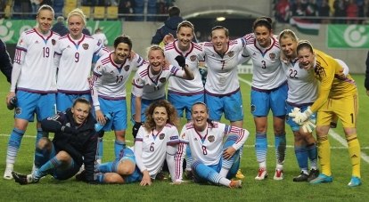 Женская футбольная студенческая сборная России на Универсиаде-2017.