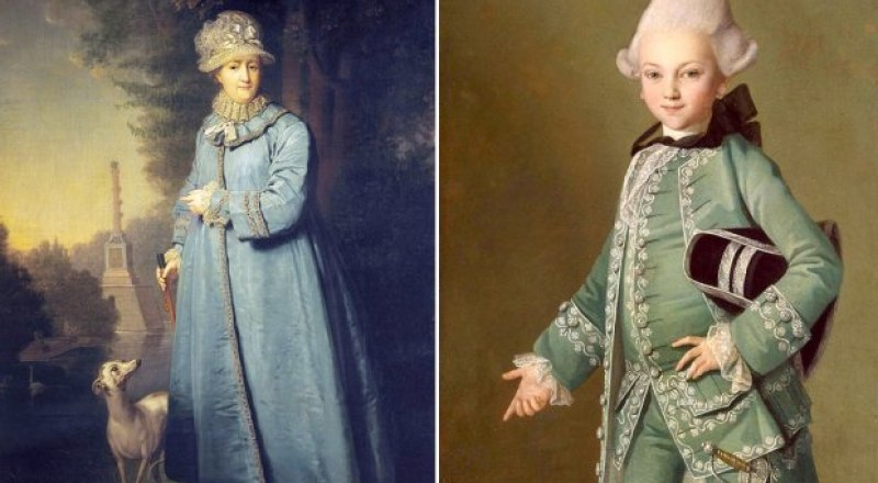 Екатерина II и её незаконный сын граф Бобринский. Фото Wikipedia.