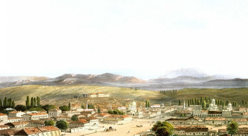 Таким увидел Симферополь итальянский художник Карло Боссоли в 1840-м.