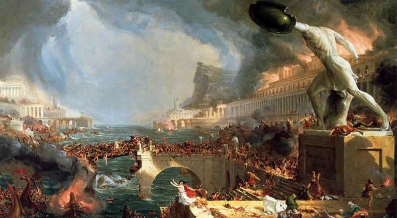 Они разграбили Рим, теперь падут сами. Картина Томаса Коула «Падение империи» (1837 г.).
